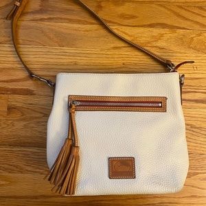 Dooney & Bourke White and Tan Emily Tote Bag